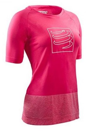 Compressport Training t-shirt roze dames 