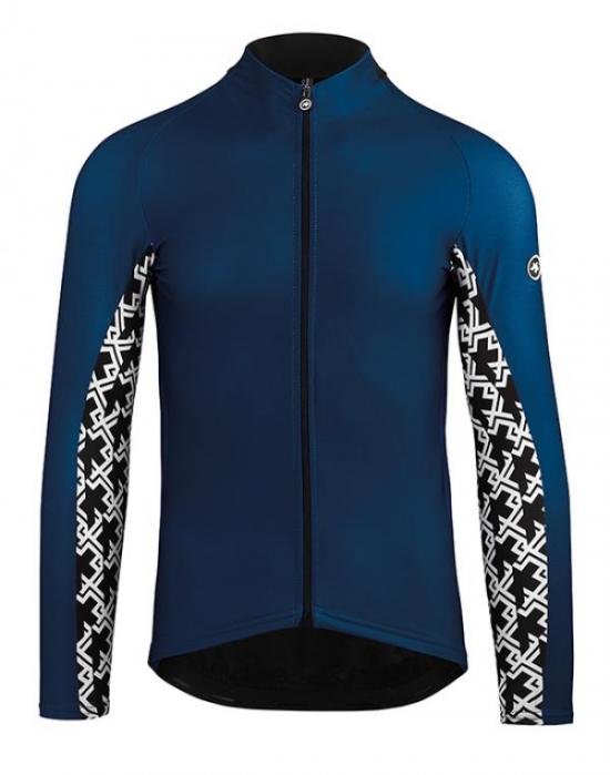 Assos Mille GT spring fall lange mouw fietsshirt blauw heren  11.24.273.25