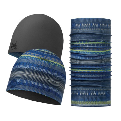 BUFF Microfiber reversible hat + original BUFF combi oslo blauw  113283707-VRR